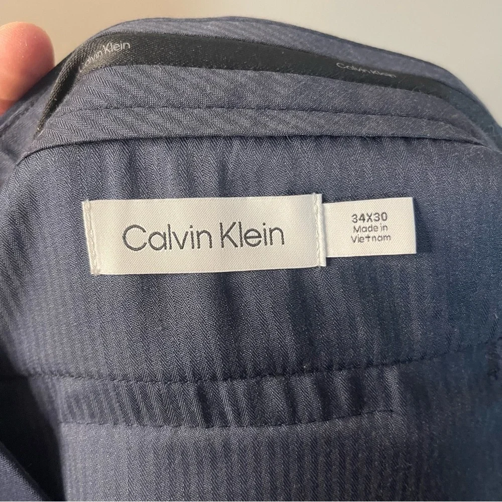 Calvin Klein Men's Dark Blue Dress Pants